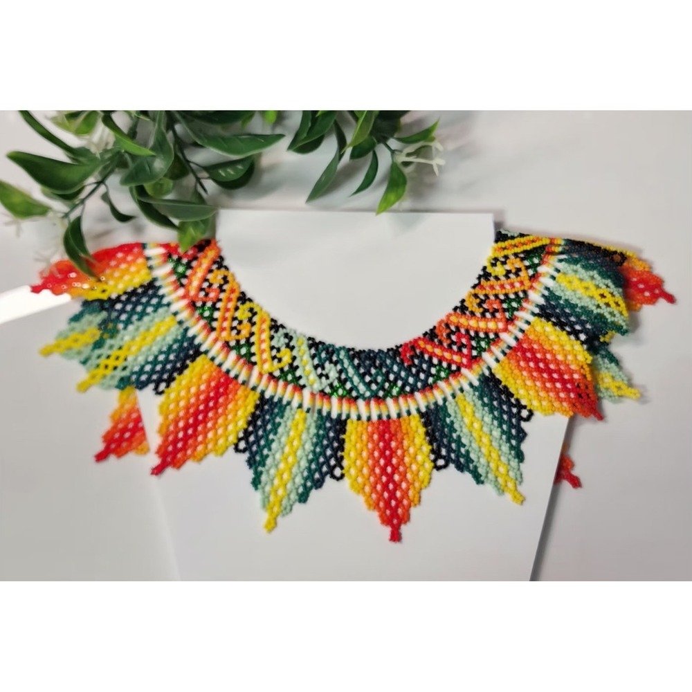 Handmade  Beaded Necklace, Traditional Ethnic Jewelry.